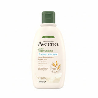 aveeno yogurt body wash 300ml oat greek yogurt sensitive skin hydrating gentle soap free cleanser