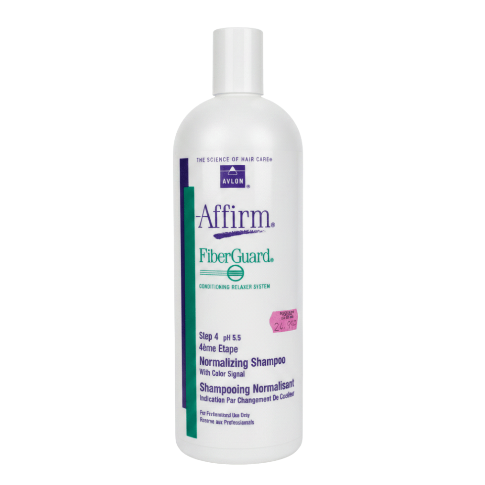 Avlon Affirm FiberGuard normalizing shampoo 32oz color signal pH balance care for post relaxer neutralization and hair strengthening