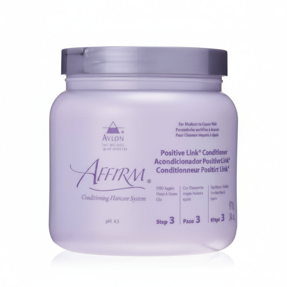 Avlon Affirm Positive Link Conditioner 970g repair and strengthen dry hair post chemical deep conditioning treatment