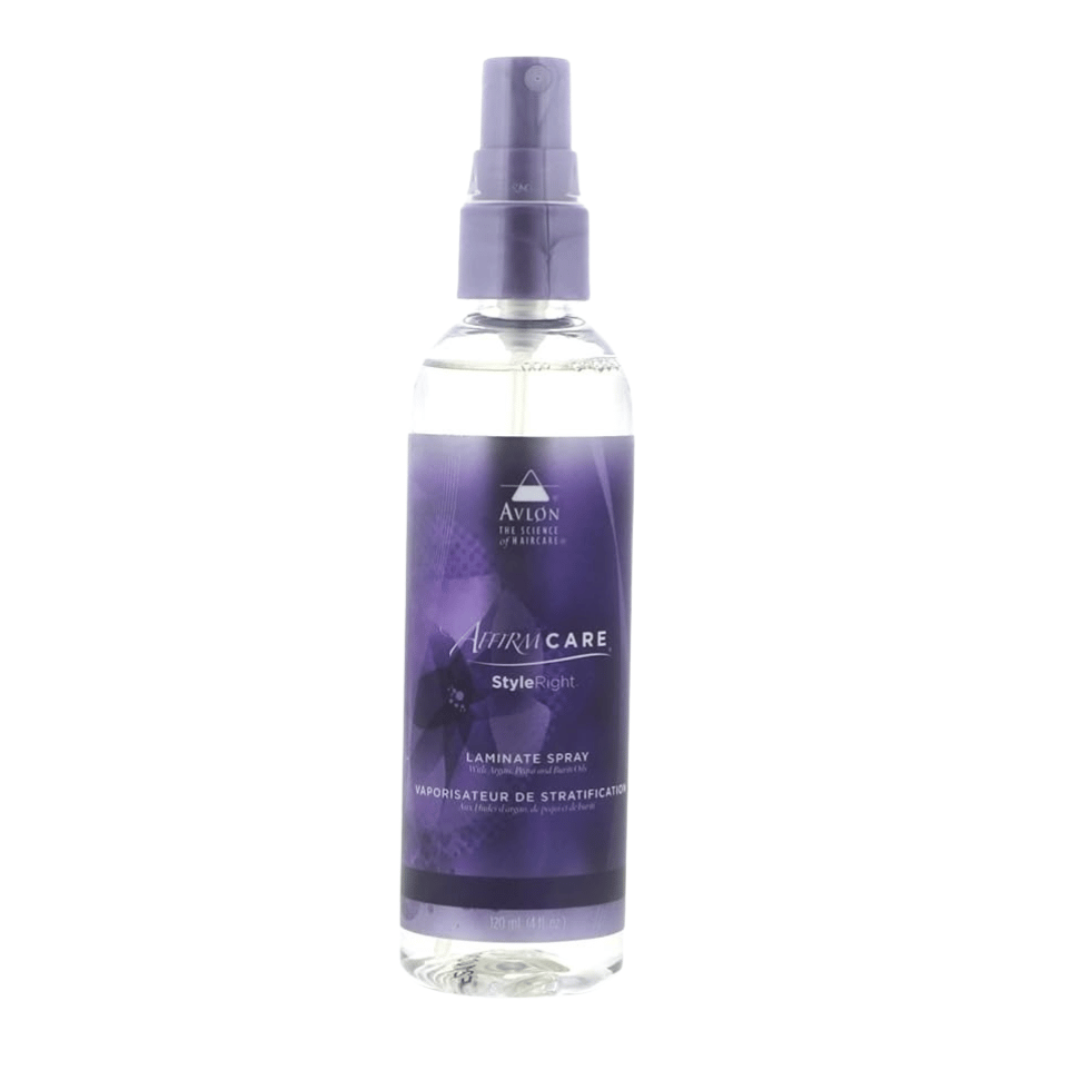 Avlon Affirm Style Right Laminate Spray 4oz heat protect and shine mist for smooth glossy hair styling