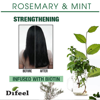 Difeel Rosemary & Mint Shampoo 355ml | Strengthen, Nourish & Promote Hair Growth