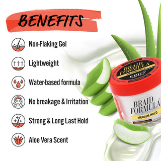EBIN Braid Formula Conditioning Gel Medium Hold | Non-Flaking Braiding Gel