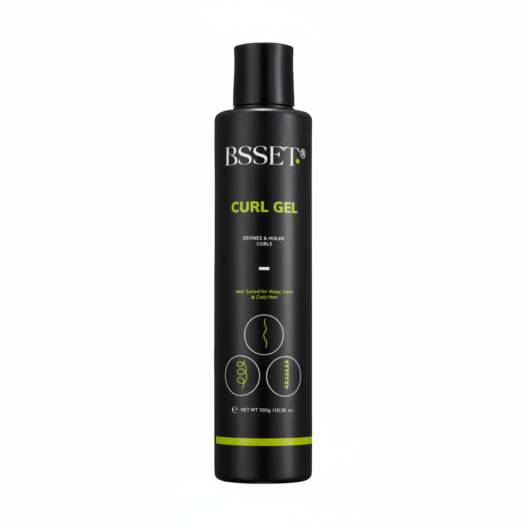 bset curl gel 300ml defines holds curls wavy curly coily hair frizz control natural shine curl styling product soft bouncy finish
