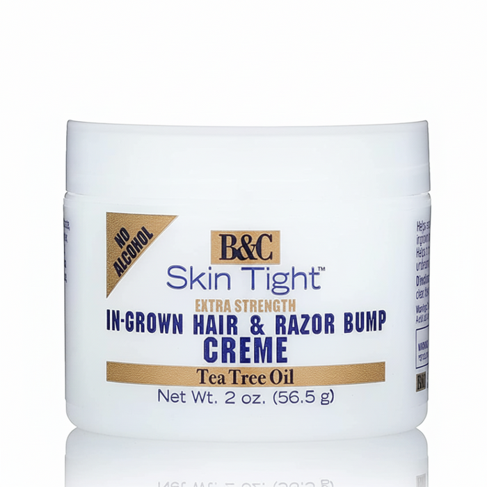 b&c skin tight ingrown hair razor bump cream 2oz tea tree oil post shave soothing skin treatment