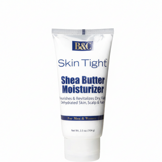 b&c skin tight shea butter moisturizer 3.5oz face scalp care hydration dry skin treatment
