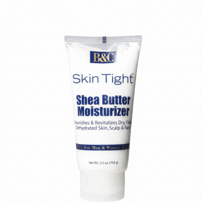 b&c skin tight shea butter moisturizer 3.5oz face scalp care hydration dry skin treatment