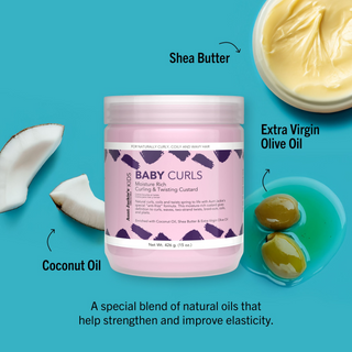 Aunt Jackie’s Baby Curls Moisture Rich Curling & Twisting Custard – 15oz