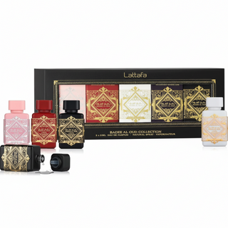Bade’e Al Oud Mini Gift Set 5x5ml by Lattafa luxury oud perfume collection
