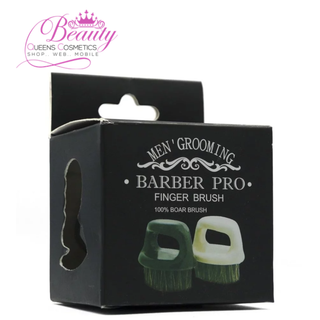 Barber Pro Men Grooming Finger Brush | Natural Bristle Beard Brush