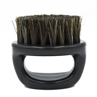 Barber pro men grooming finger brush natural bristle beard styling and detangling brush