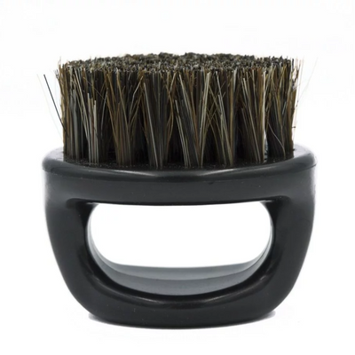 Barber pro men grooming finger brush natural bristle beard styling and detangling brush
