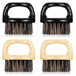 Barber pro men grooming finger brush natural bristle beard styling and detangling brush