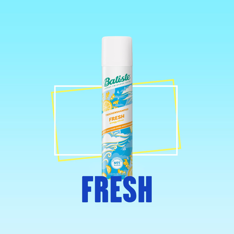 batiste dry shampoo fresh fragrance 200ml oil absorbing instant hair refresh spray for clean volume no wash hair care