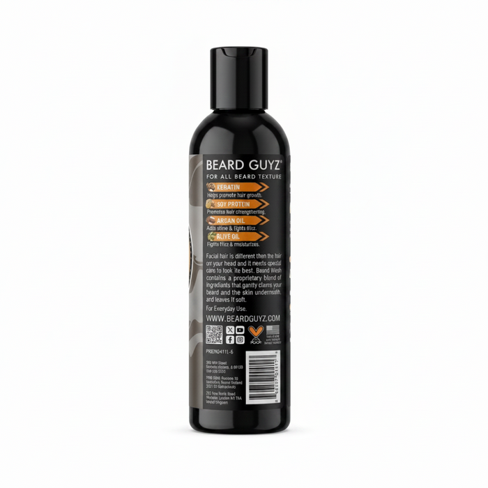 Beard Guyz Beard Wash 8oz | Citrus Cleanser with Argan Oil for Soft Beard