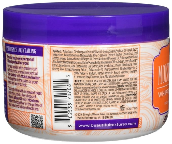 beautiful textures moisture butter whipped curl creme for hydrating defining frizz free soft bouncy natural curls