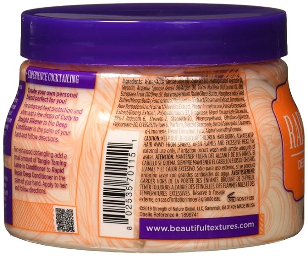 beautiful textures rapid repair deep conditioner for restoring strengthening and moisturizing damaged dry hair