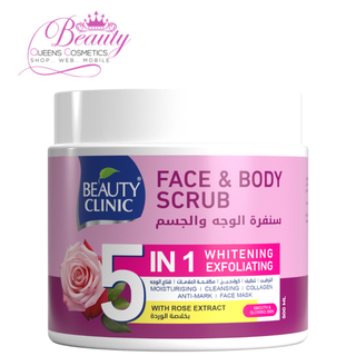 Beauty Clinic 5-in-1 Rose Face & Body Scrub 500ml | Glow Care
