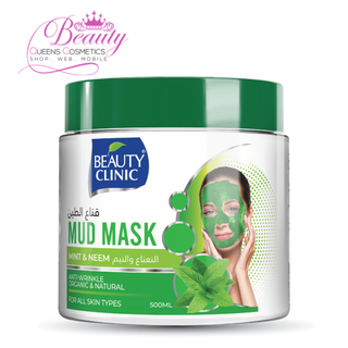 Beauty Clinic Mint & Neem Mud Mask 500ml | Deep Cleansing Detox