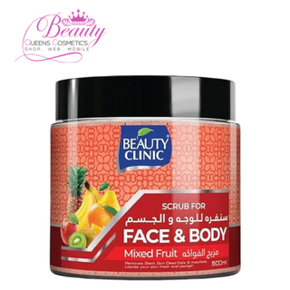 Beauty Clinic Mixed Fruit Face & Body Scrub 500ml | Glow