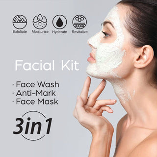 Beauty clinic 3 in 1 facial scrub 500ml face wash anti aging face mask multi care skin product