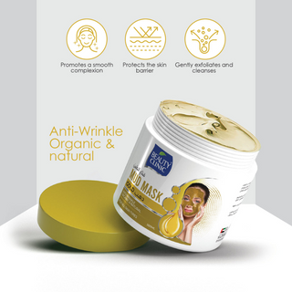 Beauty clinic gold mud mask 500ml luxury detox glow treatment face mask brightening skin care
