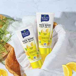 Beauty clinic lemon face wash charcoal cleanser 150ml deep cleansing oil control brightening skin care