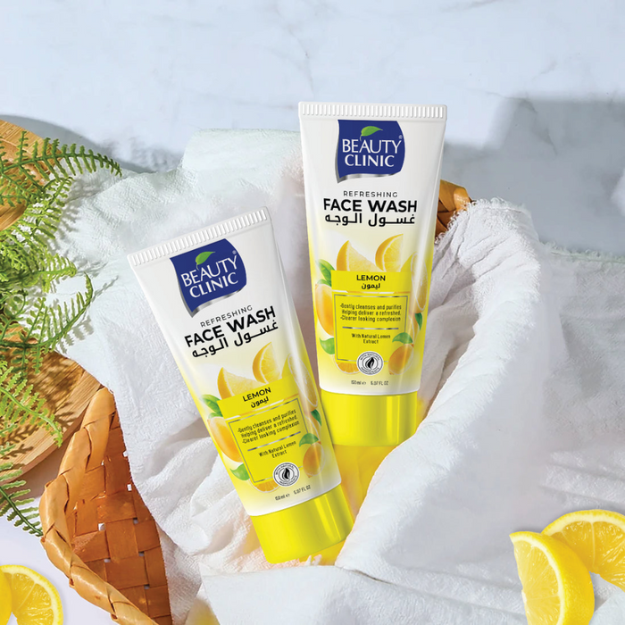 Beauty clinic lemon face wash charcoal cleanser 150ml deep cleansing oil control brightening skin care