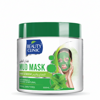 Beauty clinic mint and neem mud mask 500ml deep cleansing detox face mask oil control skin care