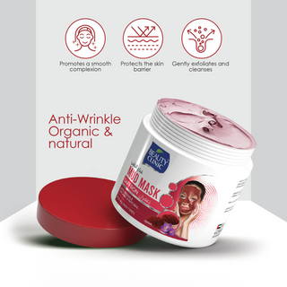Beauty clinic saffron mud mask 500ml brightening anti aging clay face mask deep cleansing skin care