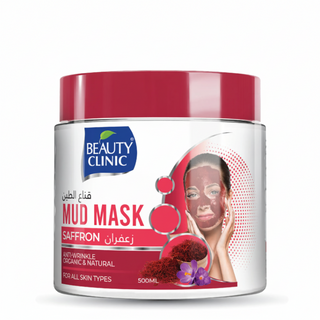 Beauty clinic saffron mud mask 500ml brightening anti aging clay face mask deep cleansing skin care