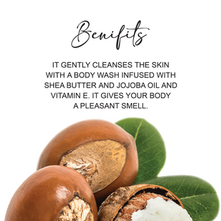 Beauty clinic shea butter exfoliating body wash 1000ml deep clean hydrating body cleanser