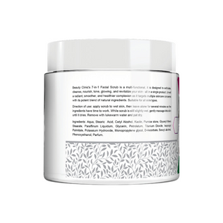 Beauty clinic silky white facial scrub 500ml 5 in 1 face wash scrub mask moisturizing skin care