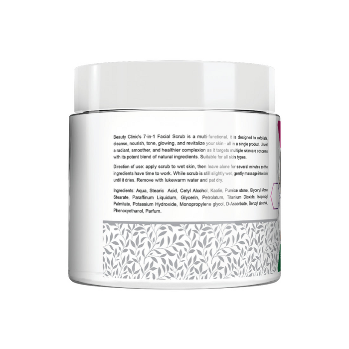 Beauty Clinic Silky White Facial Scrub 500ml | 5-in-1 Moisturizing Face Care