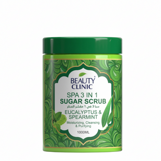 Beauty clinic spa sugar scrub eucalyptus spearmint 1000ml exfoliating moisturizing body scrub