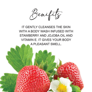 Beauty clinic strawberry exfoliating body wash 1000ml deep cleansing nourishing body wash