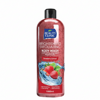 Beauty clinic strawberry exfoliating body wash 1000ml deep cleansing nourishing body wash