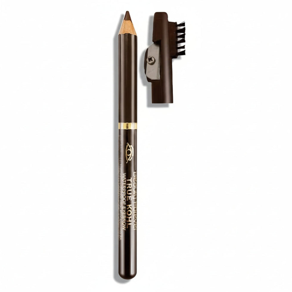 beauty forever true kohl waterproof eyebrow pencil dark brown for natural defined long lasting brows