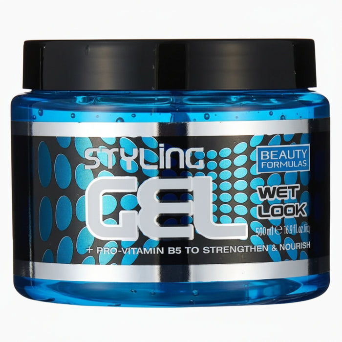Beauty Formula styling gel wet look 500ml strong hold glossy shine hair gel for wet hairstyle effect
