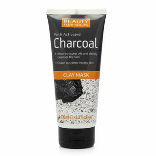 beauty formulas activated charcoal clay mask 100ml detox deep cleansing oil control face mask skincare