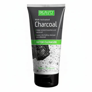 Beauty Formulas activated charcoal detox cleanser 150ml deep cleansing face wash for clear fresh skin