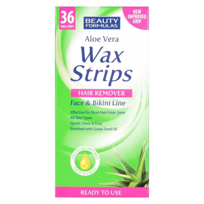beauty formulas aloe vera wax strips hair remover soothing smooth skin hair removal strips