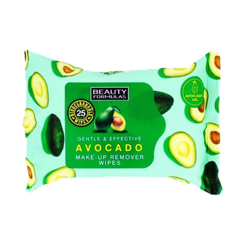 Beauty Formulas avocado makeup remover wipes 25 gentle cleansing wipes for soft clean refreshed skin