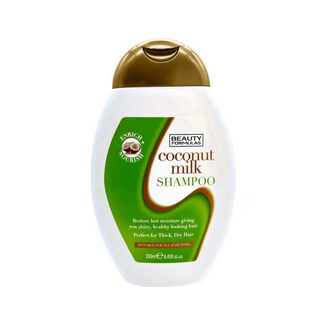 beauty formulas coconut milk shampoo 250ml for hydrating nourishing hair care