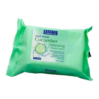 Beauty Formulas cucumber cool moist cleansing facial wipes 30 refreshing makeup remover wipes for hydrated skin