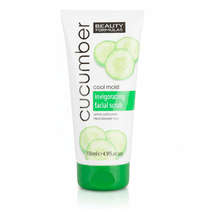beauty formulas cucumber invigorating facial scrub 150ml refreshing exfoliating skin care scrub