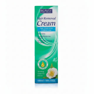 beauty formulas green tea hair removal cream 100ml smooth skin depilatory soothing body hair removal cream