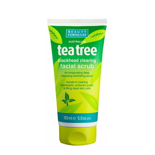 Beauty Formulas tea tree blackhead scrub 150ml deep cleansing face scrub for smooth clear skin

