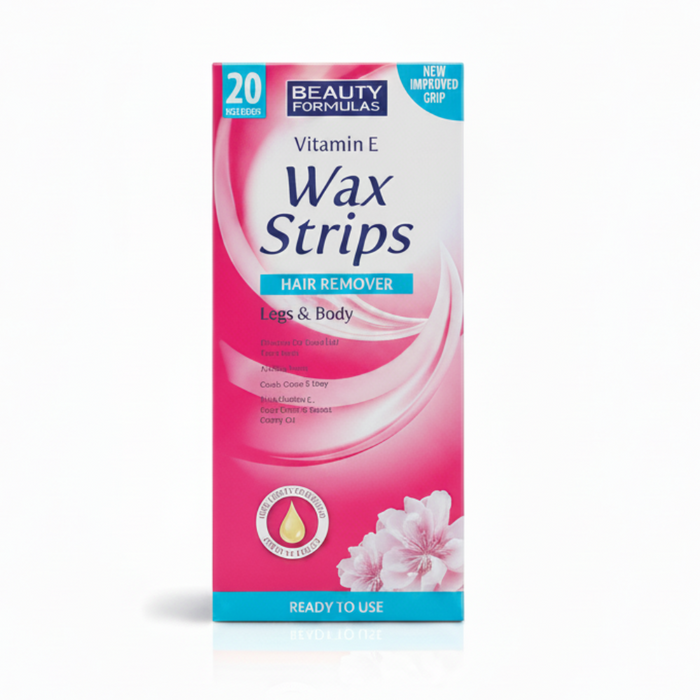 beauty formulas vitamin e wax strips 20pcs for smooth hair removal legs and body