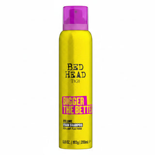 Bed Head Bigger The Better volume foam shampoo for fine hair root lift lightweight cleansing and fuller hair
