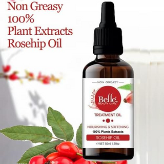belle beauty care rosehip oil 50ml skin repair anti aging treatment face oil glow hydration skincare